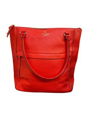 Kate Spade Red Leather Tote Bag Large